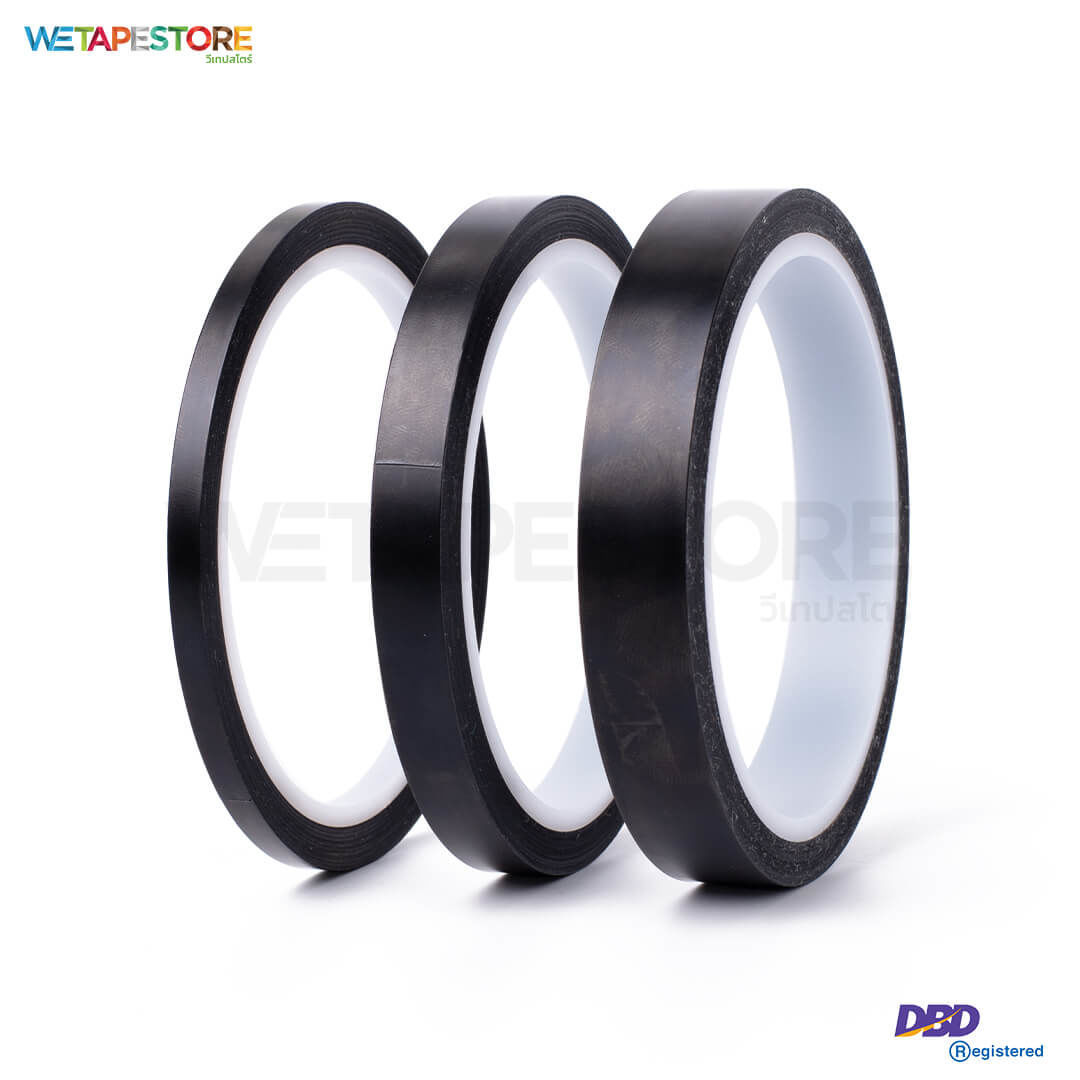 MT PI50 BLACK เทปโพลีอิไมด์สีดำ 50 ไมครอน กาวซิลิโคน ไม่มีไลน์เนอร์