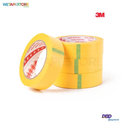 รูปของ 3M 244 Yellow Masking Tape วาชิเทป เทปกาวหน้าเดียว