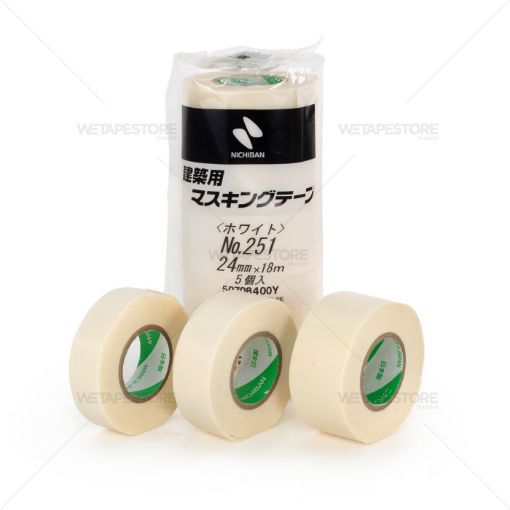 รูปภาพของ NICHIBAN No.251 Masking tape วาชิเทป สีขาว