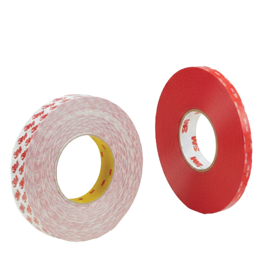 Structure of 3M VHB 4910 tape, solid clear acrylic core